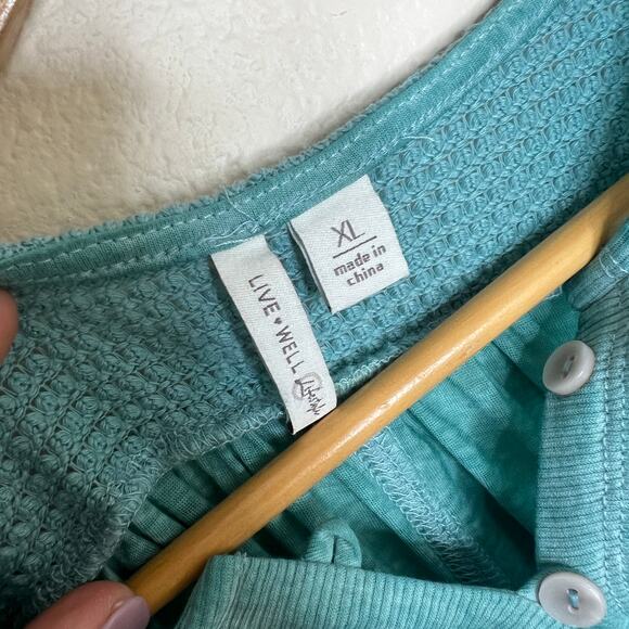 Live Well Lifestyle Teal Short Sleeve Oversized Tee XL - Picture 2 of 9